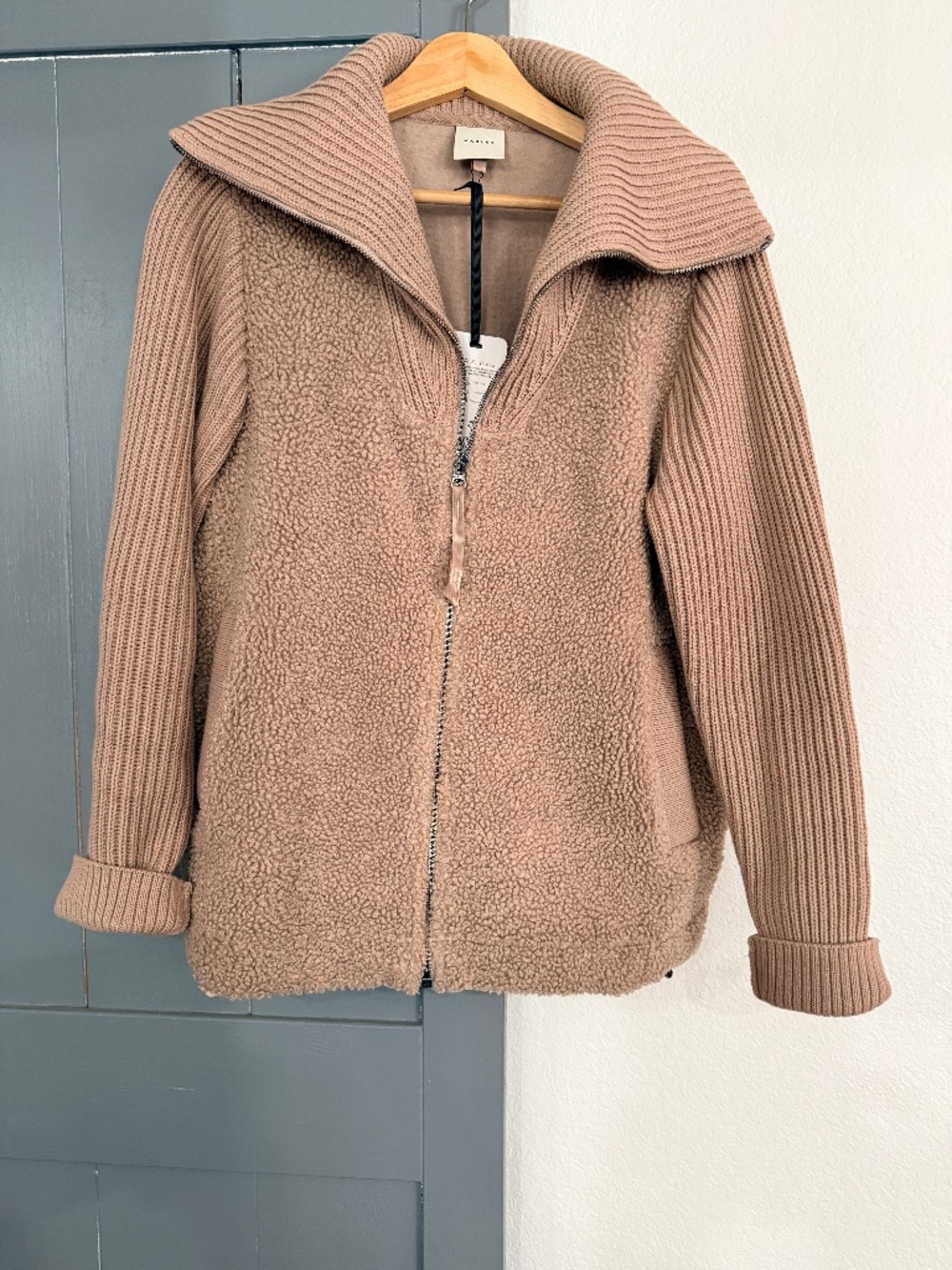 NWT Varley Ardley Zip Through Mixed Media Jacket - Women's Size Small, Ethereal